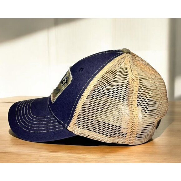 Chevrolet 1918 Trucks Trucker Hat Navy & Tan Mesh Adjustable Cap OSFM - Picture 4 of 7